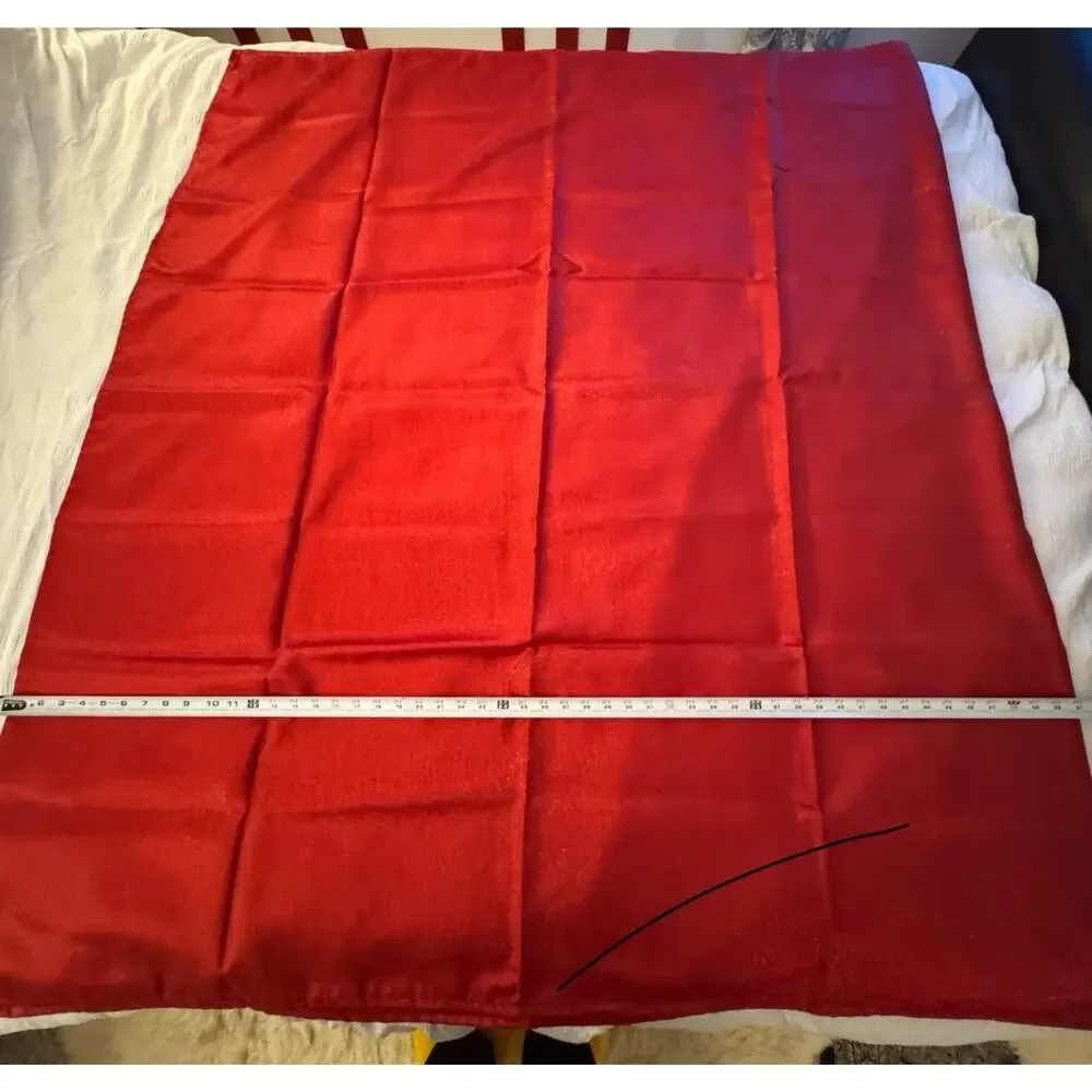 Red Sparkly Table Cloth Christmas Holiday Home Decor Festive